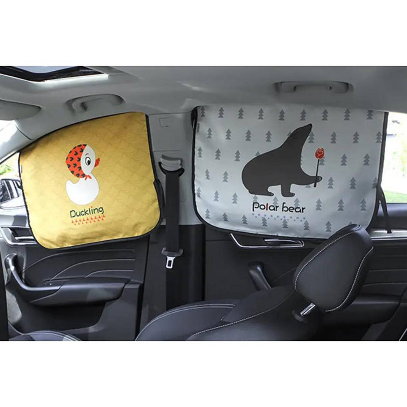 Car Window Sunshade Cover Cartoon Curtain Sunshade UV Protection