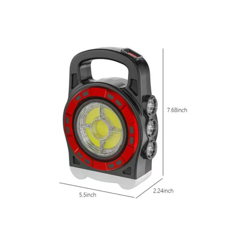 Solar USB Rechargeable Emergency Flashlight LED Camping Lantern Light With Charging For Device Waterproof