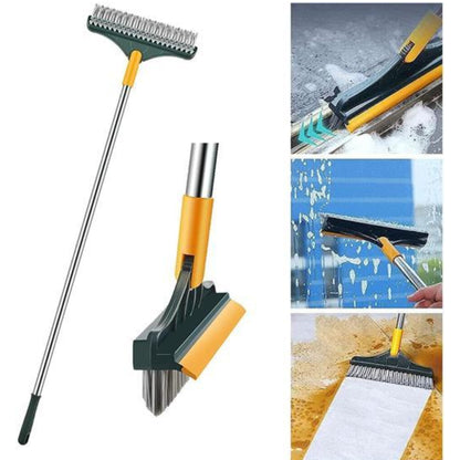 Floor Scrub Brush With Long Telescopic Handle 3 In 1