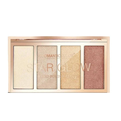 Romantic Color Kiera Beauty Star Glow 4in1 Blush And Highlighter Palette