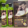 CHIRS'S Professional Hair Color Gel For Men & Women With Argan Axtract - 500ml X 2 - Dark Brown