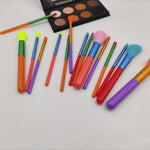 10 Pcs Multi Colors Face Brush Set