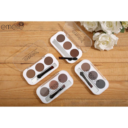 Emelie Professional 3 Color Eyebrow Powder Palette