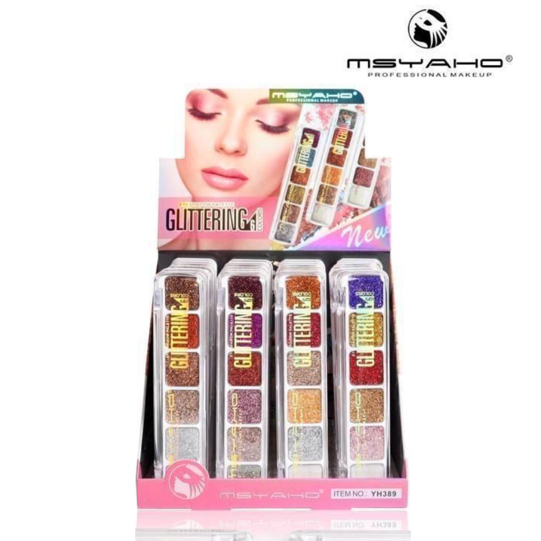 Msyahoo 6in1 Glitter Eyeshadow Palette 4Pcs Set