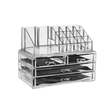 Multipurpose New Clear Acrylic Makeup Organizer With 4 Drawer Storage Box