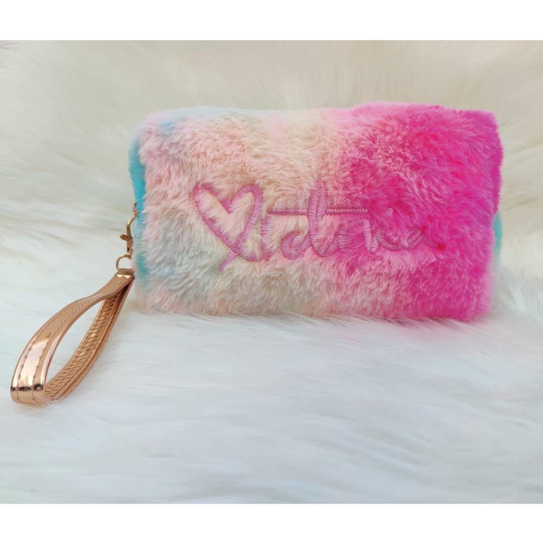 Victoria Fur Style Make Up Pouch