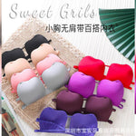 New Korean Padded Push up Bra Adjustable Free Size With Free Silicone Transparent Straps Code 3D2002