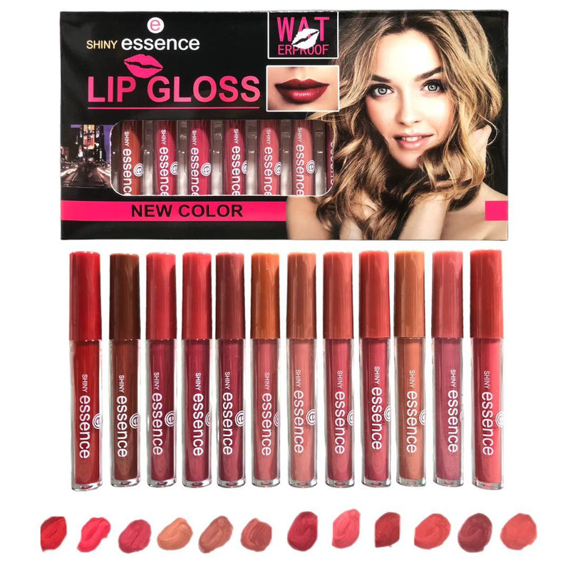 Shiny Essence Lip Gloss New Color Waterproof Pack Of 12