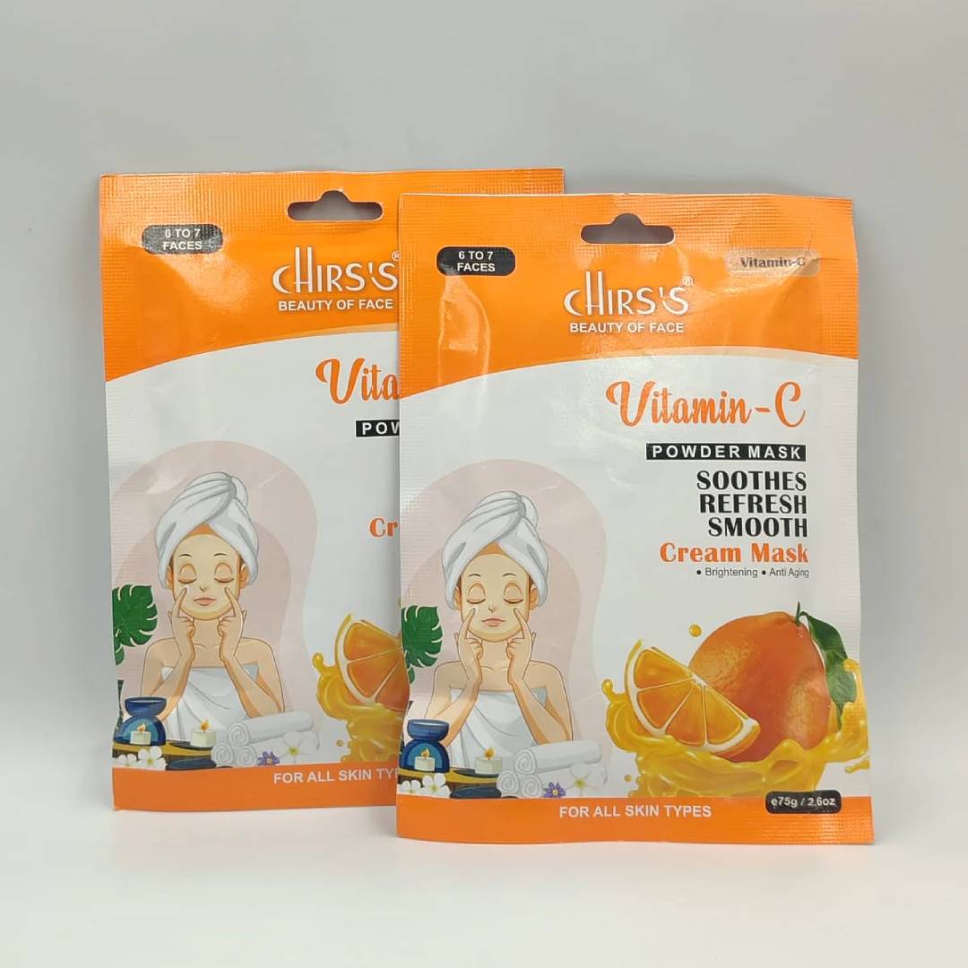 CHIRS'S Vitamin C Powder Mask Soothes Refresh & Smooth Skin 75gm