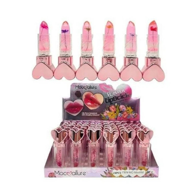 Mocallure Flower Jelly Transparent Lipstick Change Color Long Lasting Waterproof