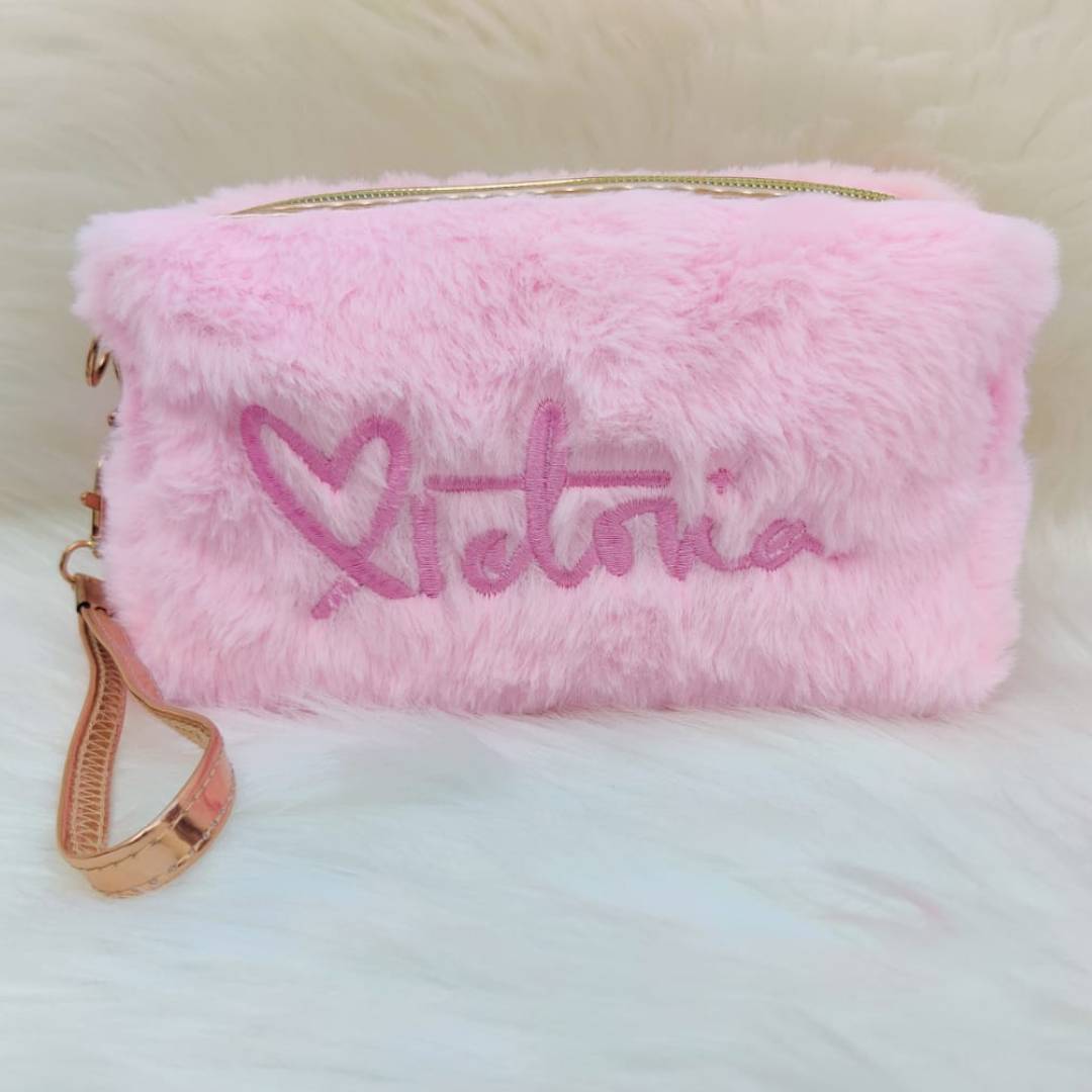 Victoria Fur Style Make Up Pouch