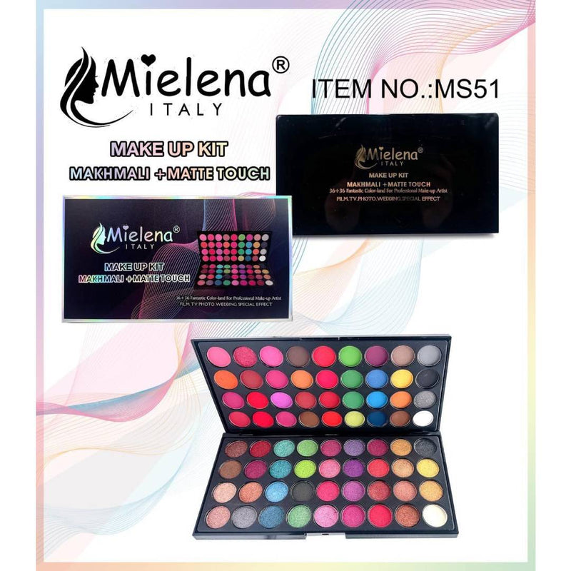 Mielena Makhmali Matte Touch 36+36 Color Eyeshadow Palette MS51