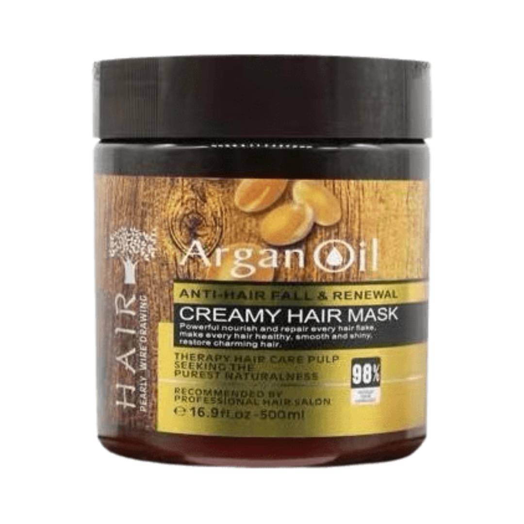 Argan Oil Creamy Hair Mask For Nourish And Soft Smooth Hair 500ml ...