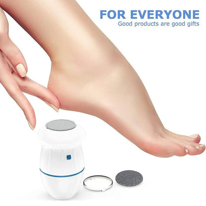 Portable Electric Cell Operated Foot Grinder Pedicure Automatic Callus Remover With Extra Head