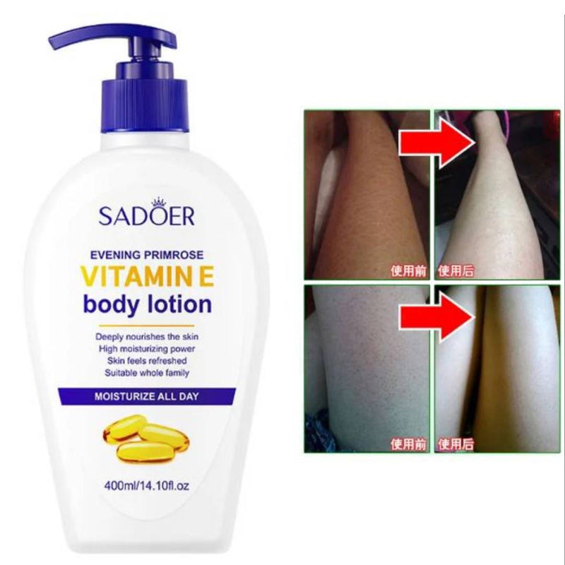 SADOER Vitamin E Body Lotion Purified Moisturizing Glowing Refreshing 400ml