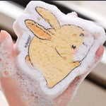 Cute Cartoon Compressed Sponge Non-Scratch Dishwashing Sponge Pack of 3