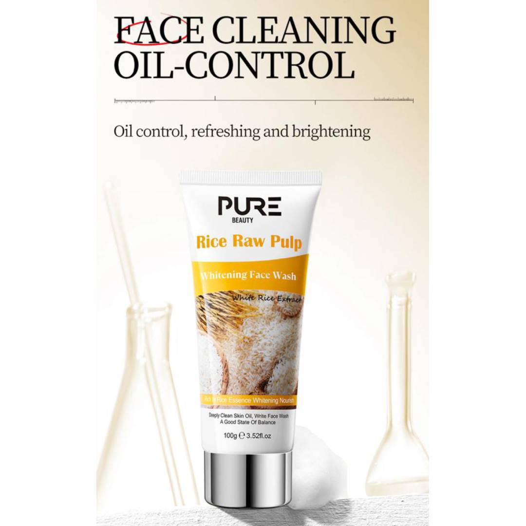 Pure Beauty Rice Whitening Face Wash 100g