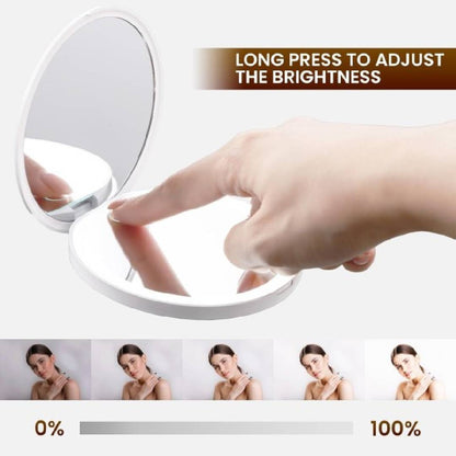Portable Pocket LED Mirror Rechargeable Single Light