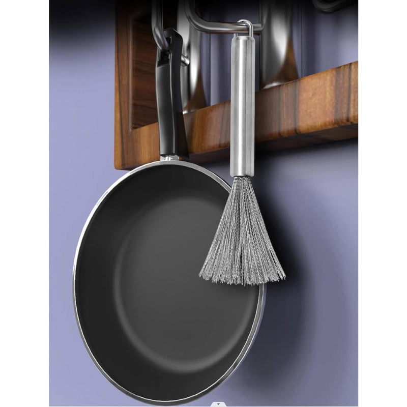 Stainless Steel Non Injurious And Non Stick Pan Long Handle Pot Cleaning Brush