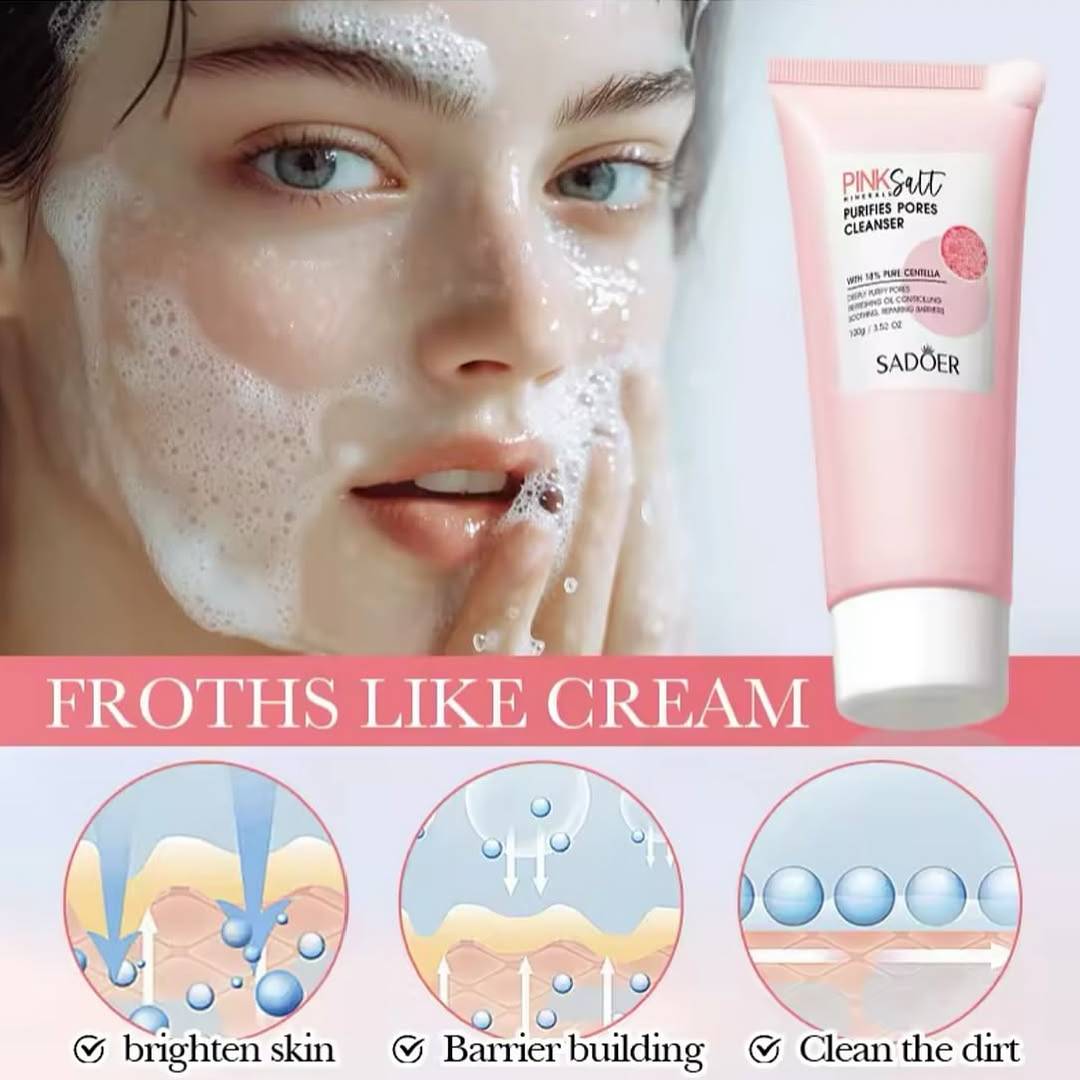 Sadoer Himalayan Pink Salt Purifies Pores Cleanser
