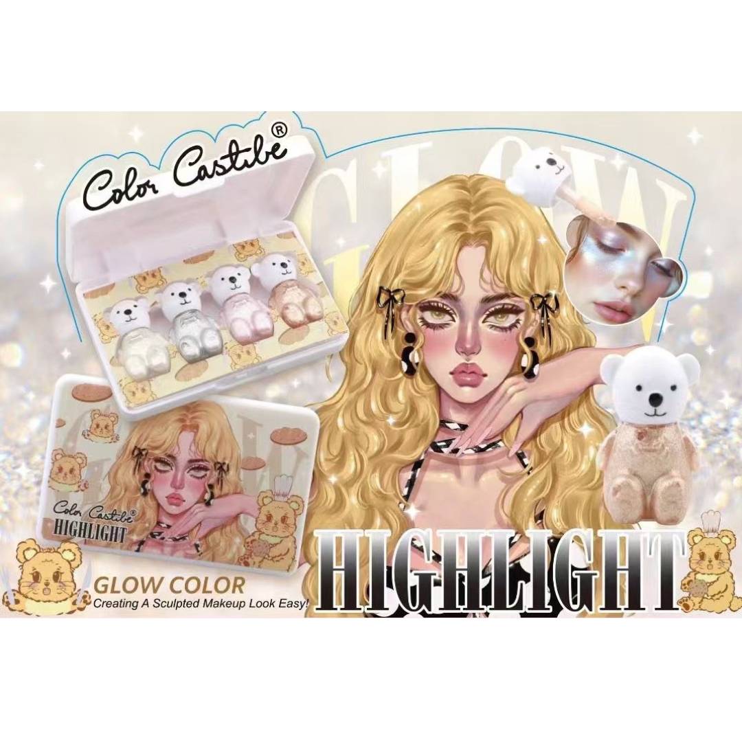 Color Castle Bear Highlighter 4Pcs Set