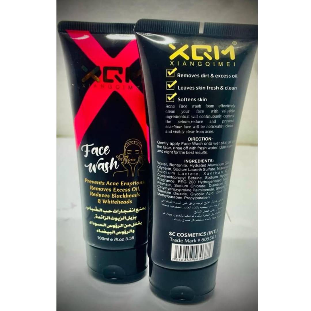 XQM Acne Free Face Wash Prevents Acne Eruptions Removes Excess Oil Reduces Blackheads & Whiteheads