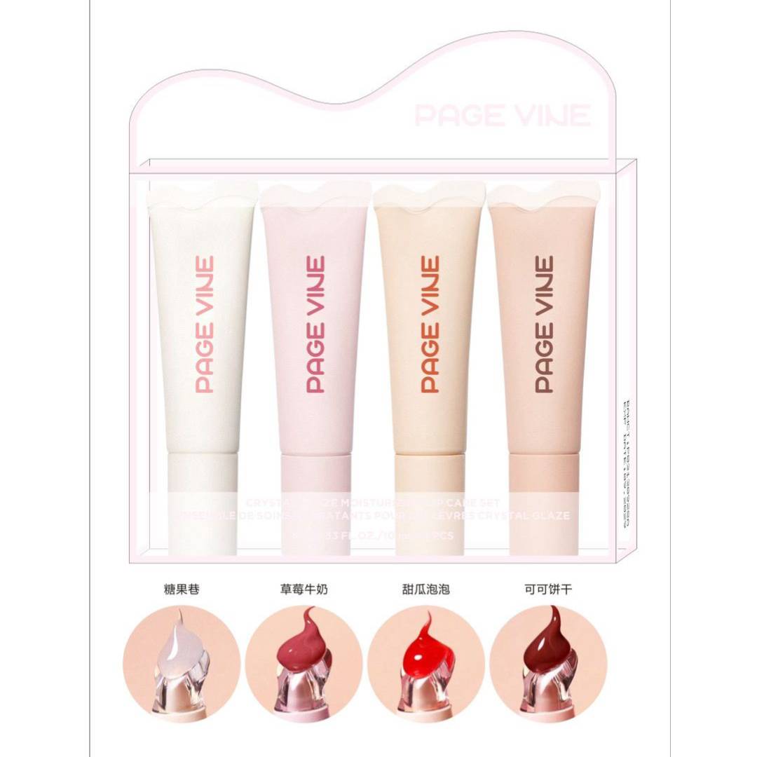 Page vine 4pcs Premium Lip Plumping Lip Gloss Vault