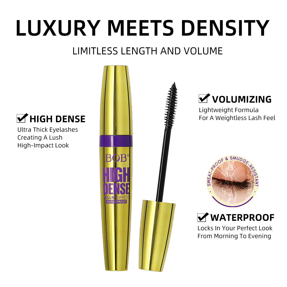 BOB High Dense Waterproof Mascara