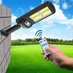 Outdoor LED Solar Street Light With Motion Sensor 12 Cob Bulb Waterproof