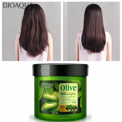 Bioaqua Olive Nourishing Keratin Repair Hair Mask, 500 g