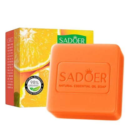 Sadoer Organic Vitamin C Essential Orange Fruit Facial Soap