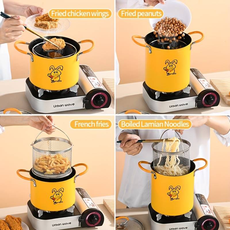 Multifunctional Deep Frying Strainer Pot Non Stick Heavy Duty