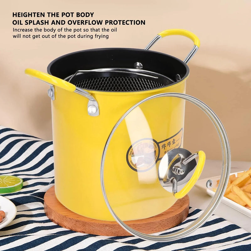 Multifunctional Deep Frying Strainer Pot Non Stick Heavy Duty