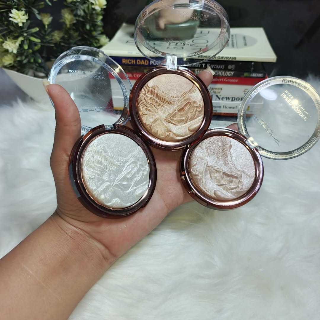 Baked Glow Highlighter Blush Powder Palette