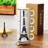 Paris Eiffel Tower Coffee Tea Cups 4in1 Set