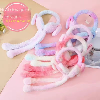 Kids Winter Plush Bunny Ear Earmuffs with Long Paws Soft Warm Noise-Reducing Ear Warmer