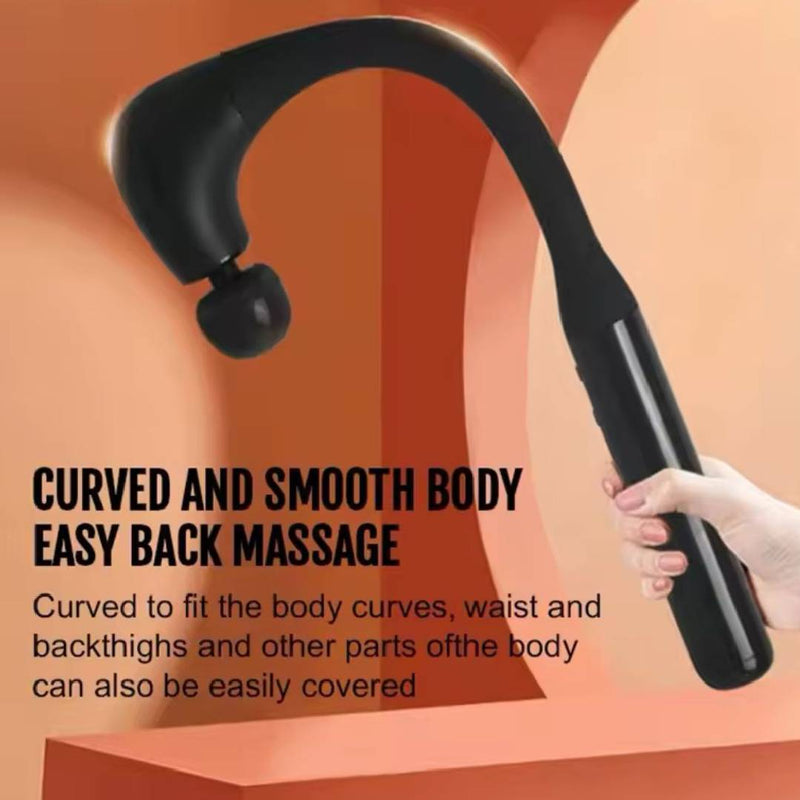 Portable Curved Hook Shape Fascial Gun Massager High Frequency Vibration Deep Body Massager