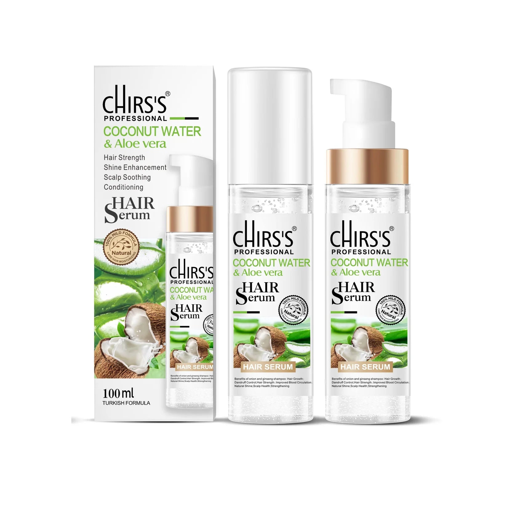 Chirss Coconut Water & Aloe Vera Hair Serum – 100ml