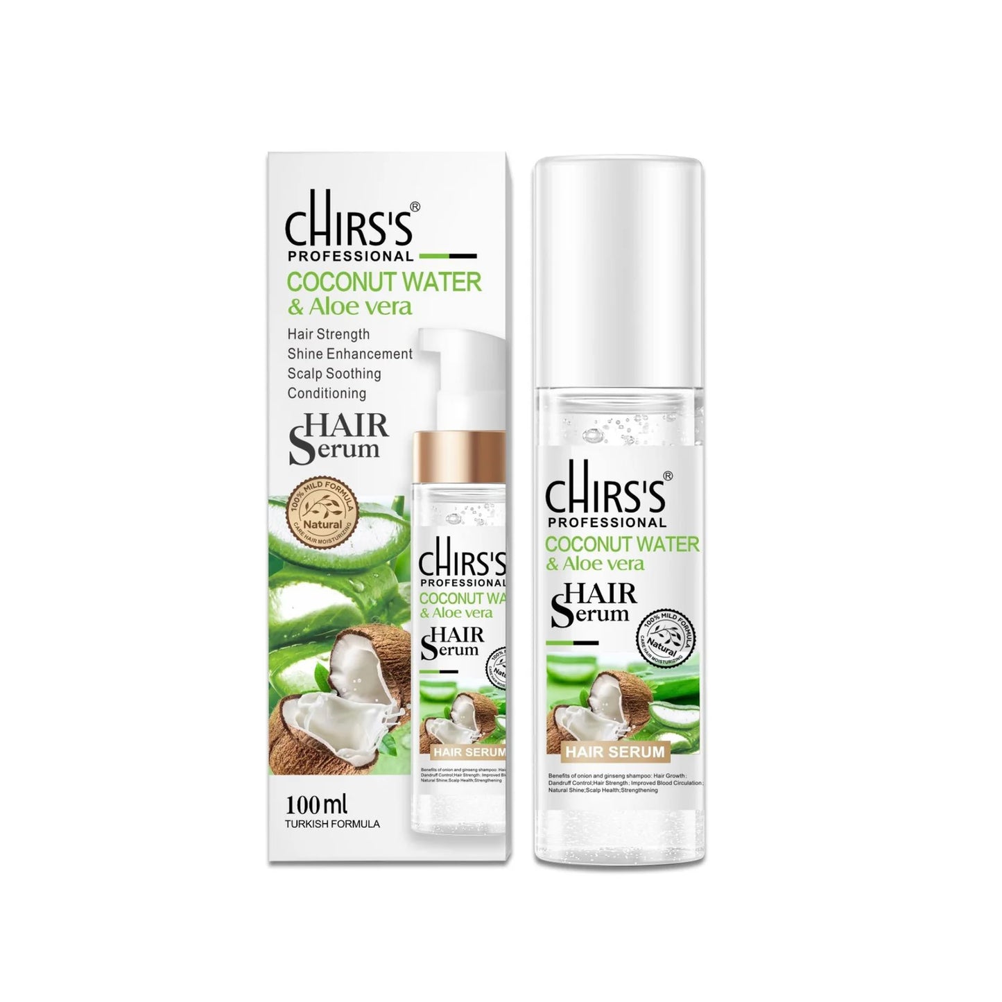 Chirss Coconut Water & Aloe Vera Hair Serum – 100ml