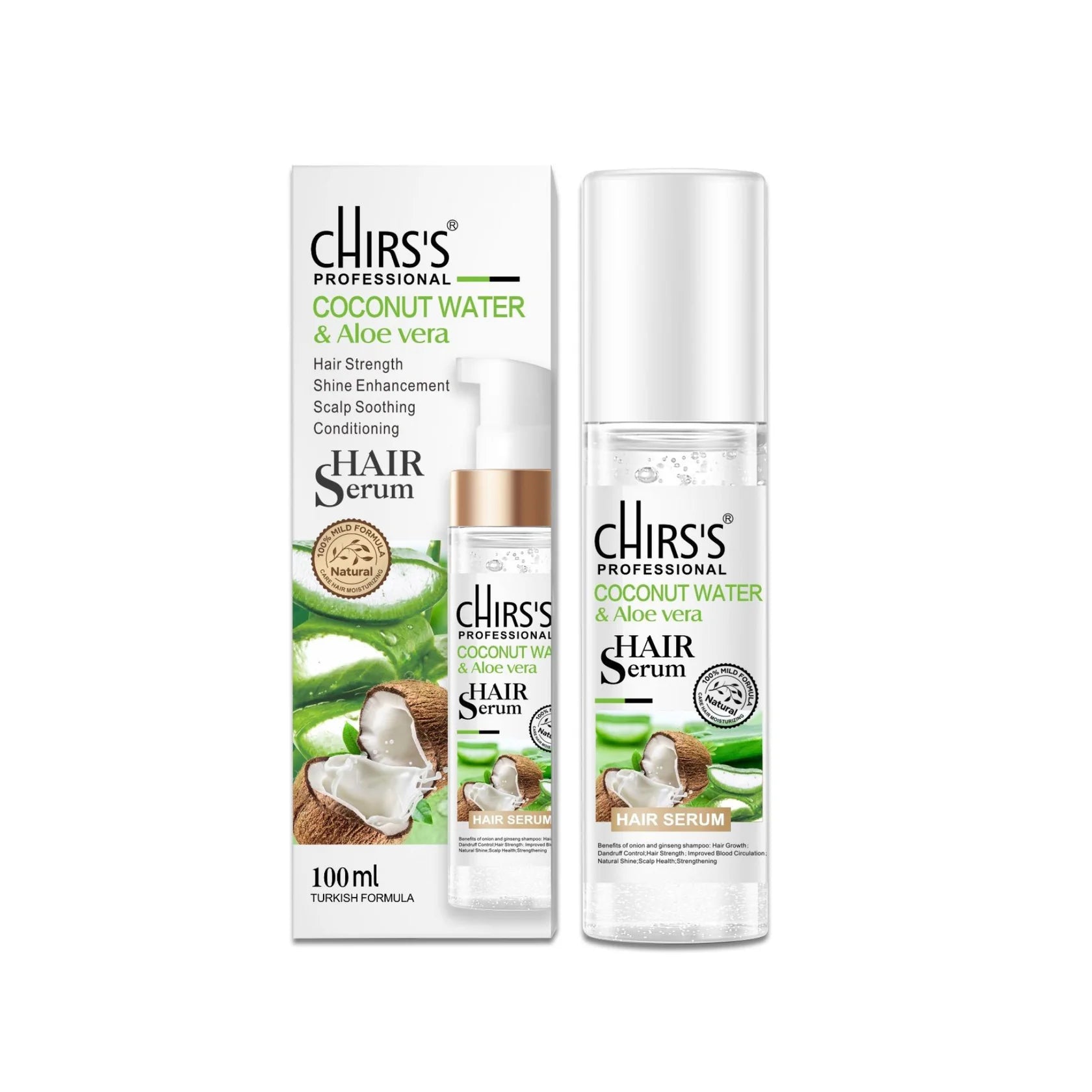 Chirss Coconut Water & Aloe Vera Hair Serum – 100ml