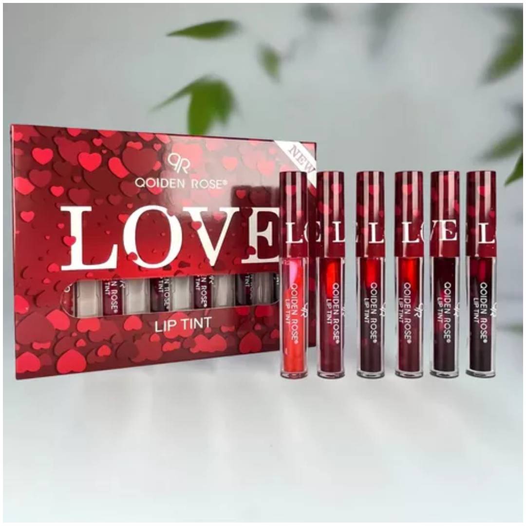 Qoiden Rose Love Red Lip Tint 6Pcs Set