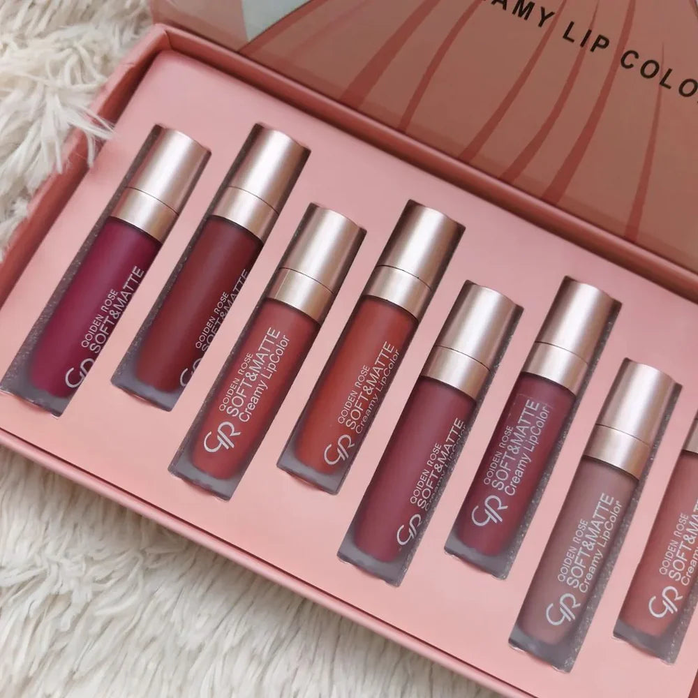 Qoiden Rose QR Soft And Matte Lipgloss 12pcs Set