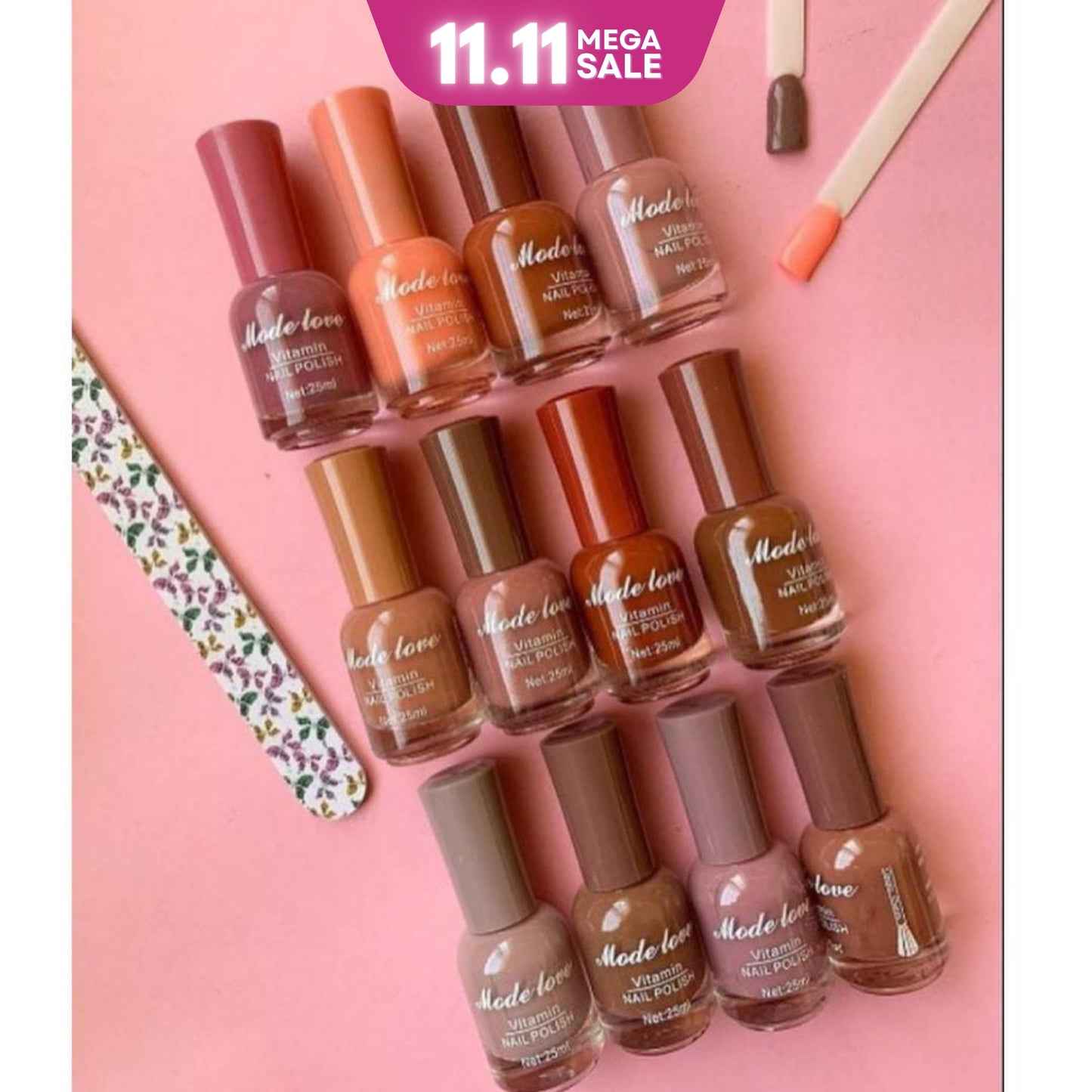 12 Piece Matte Nail Polish Pouch