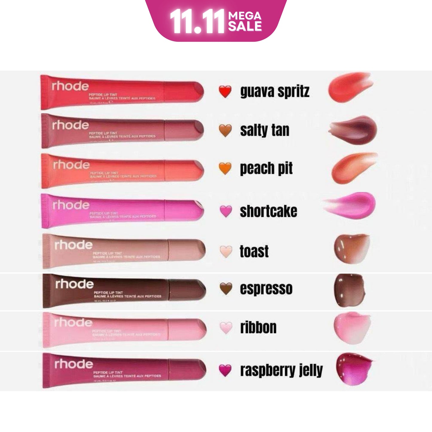 Rhode Peptide Lip Tint 8Pcs