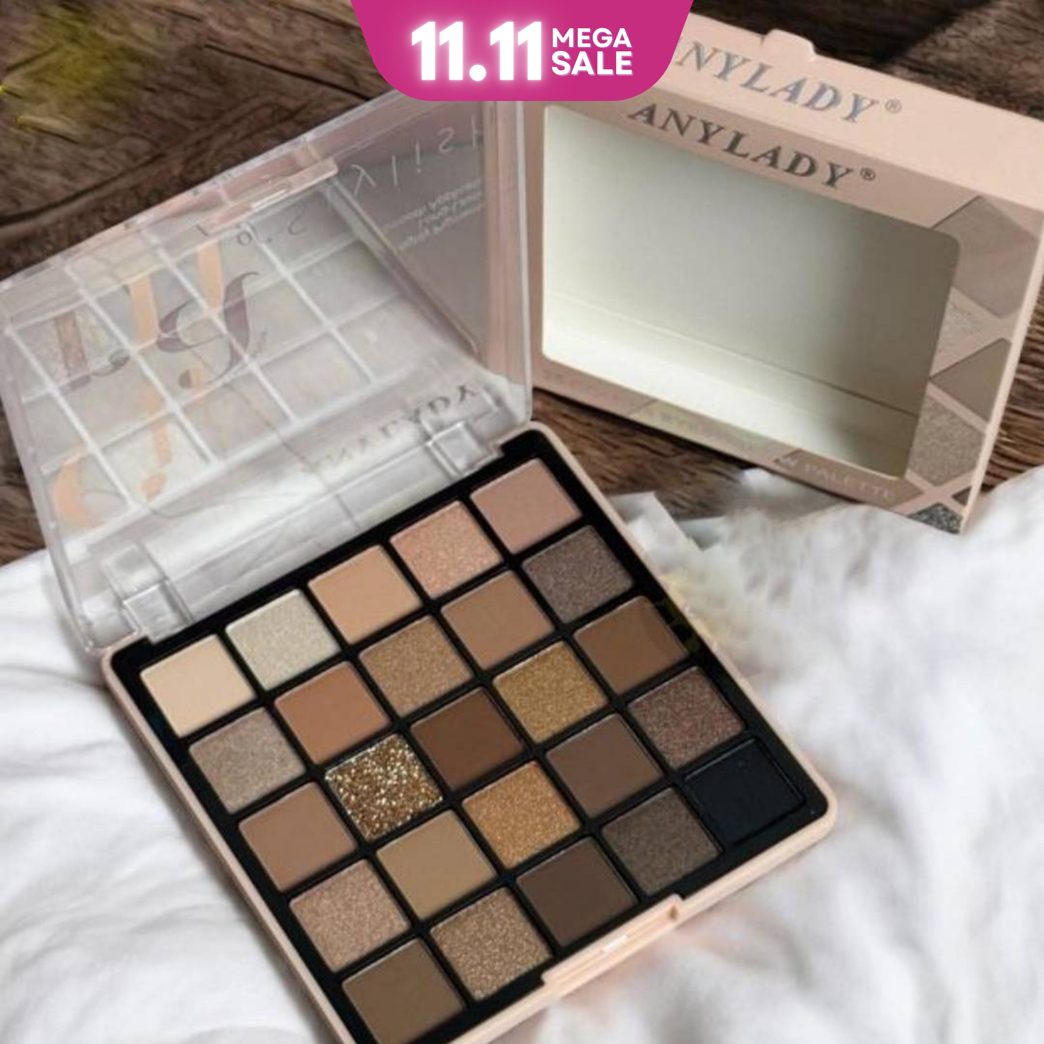 Any Lady Charm Of Stylist 25 Colors Highly Pigmented Eyeshadow Palette