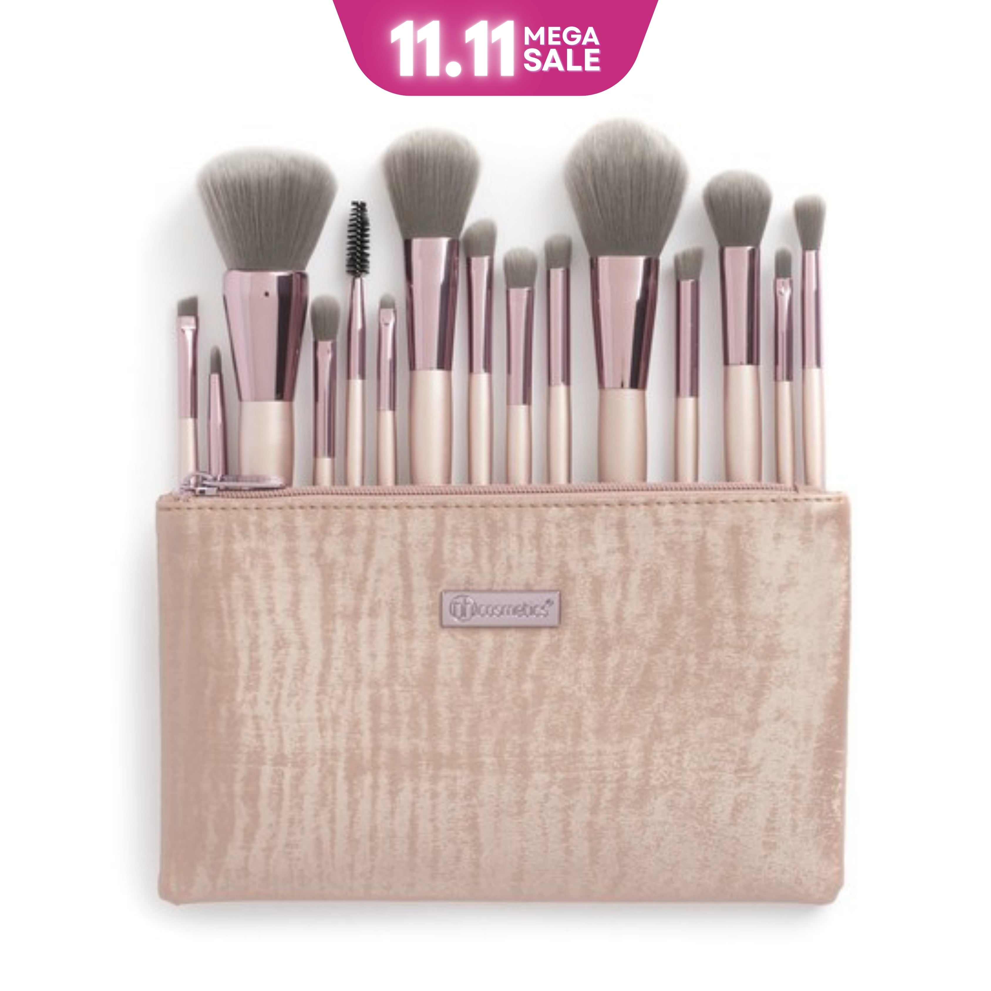 BH Cosmetics Lavish Elegance 15 Piece Brush Set with Bag
