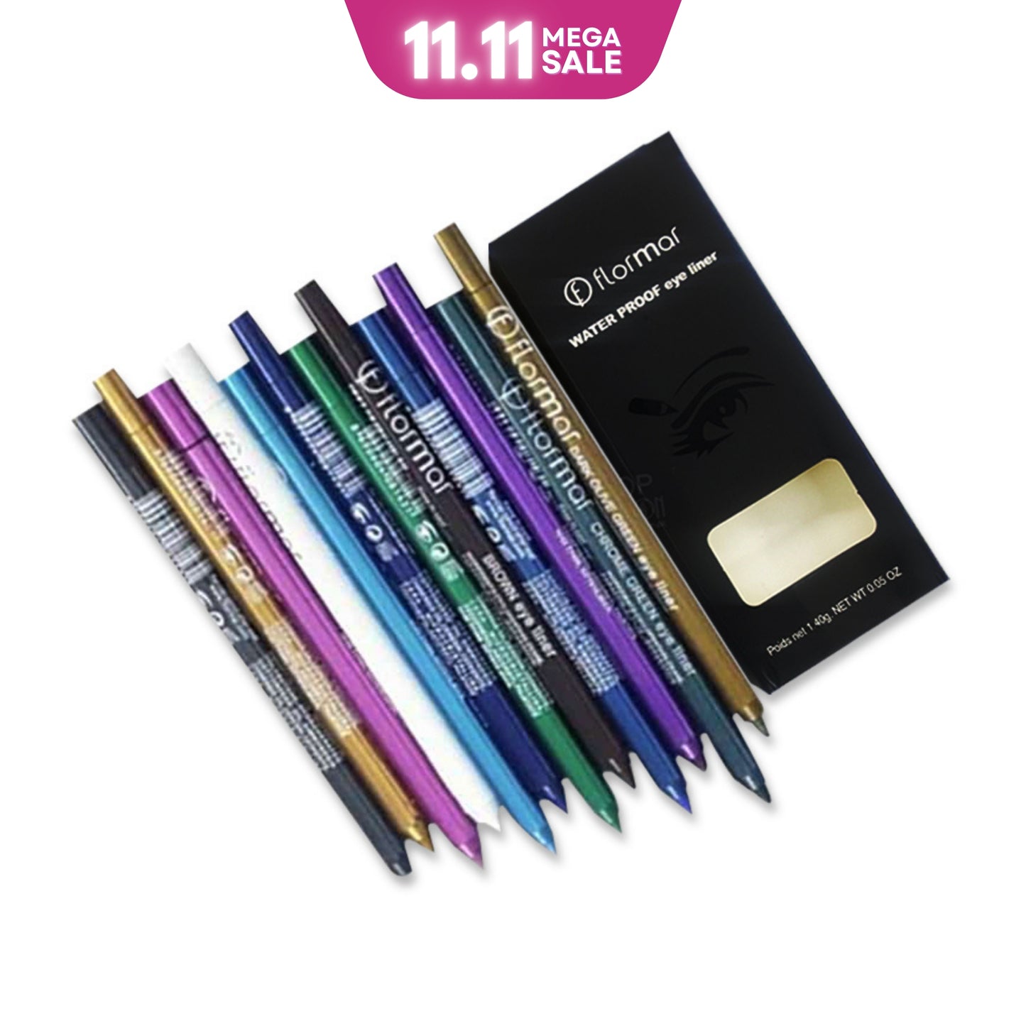 Flormar Glitter Eye And Lip Liner Pack Of 12