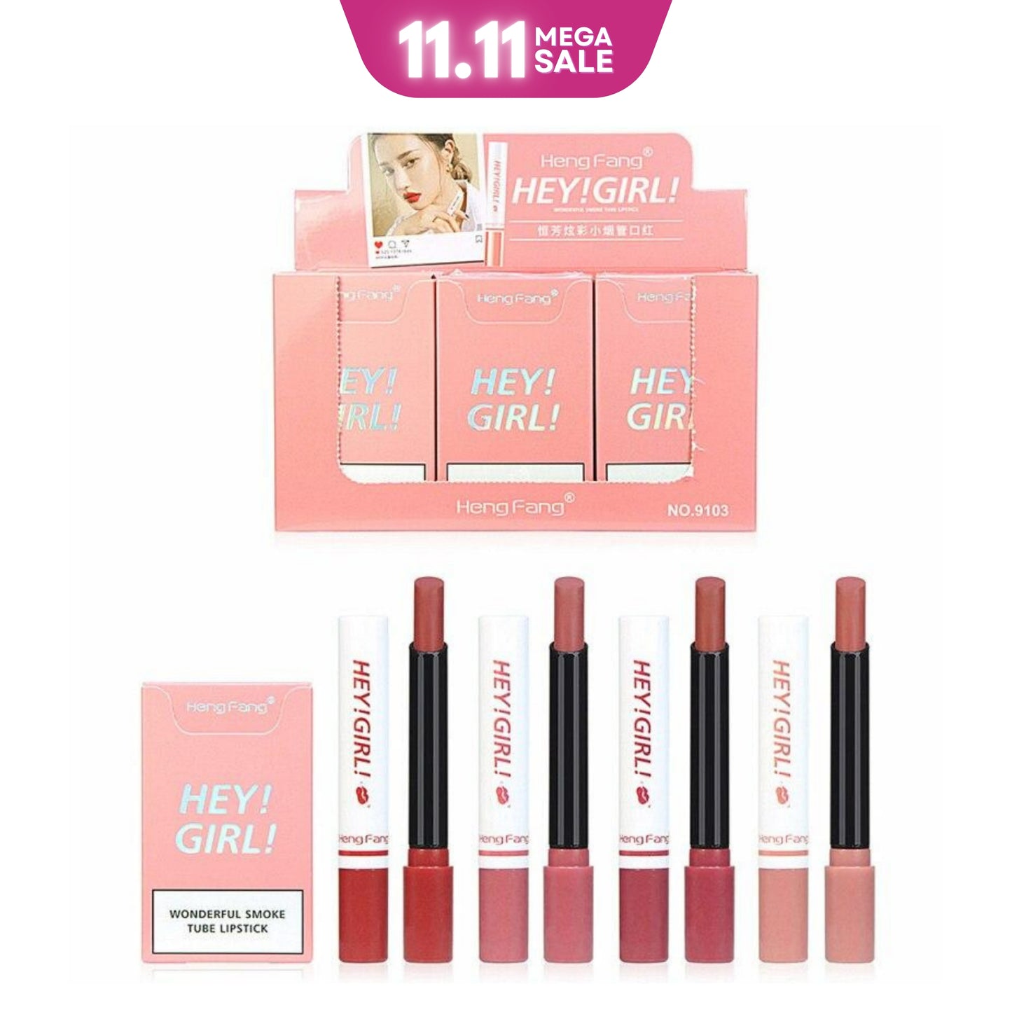 Henfang Hey Girl Wonderful Smoke Tube Lipstick