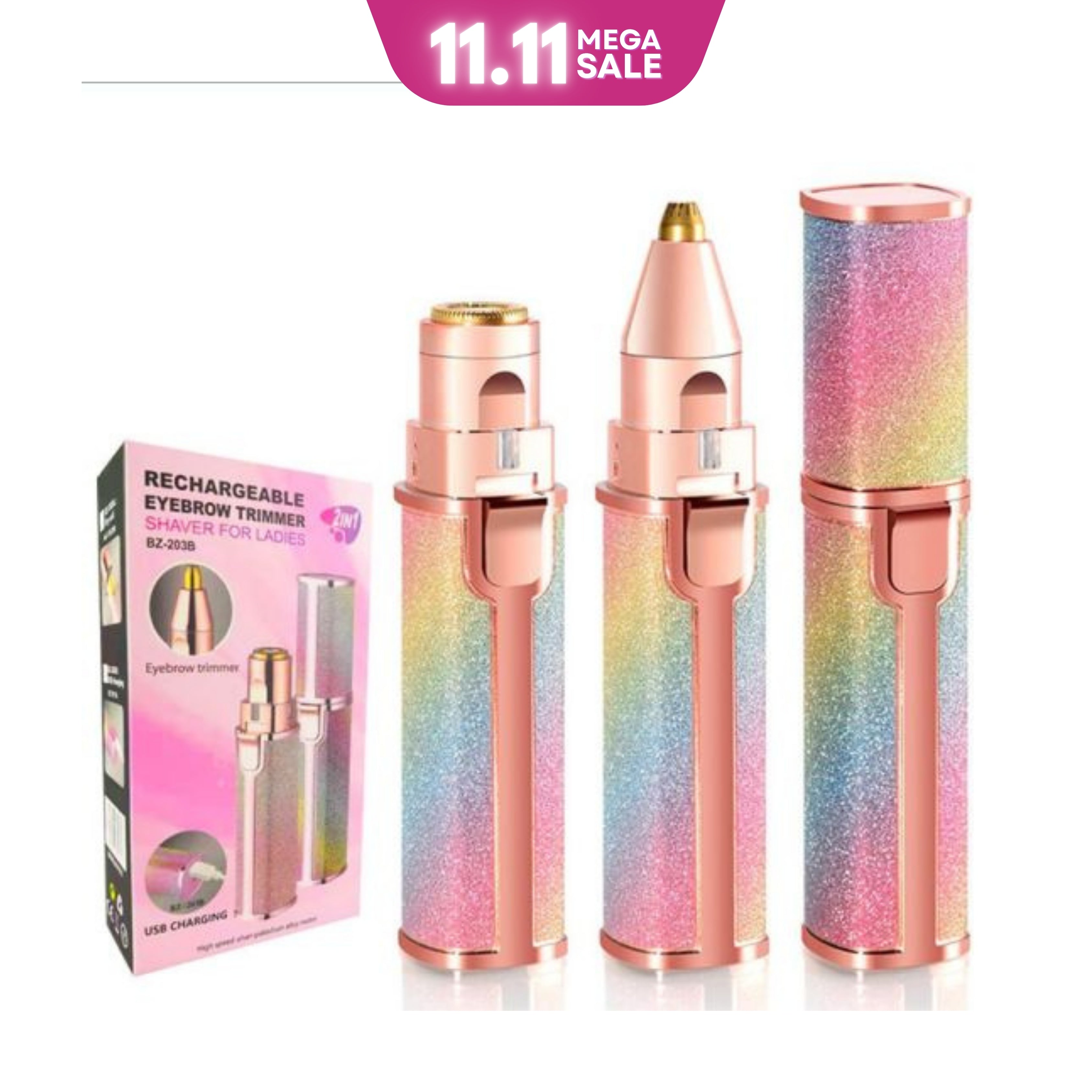 2in1 Electric Rechargeable Hair Remover Trimmer For Women