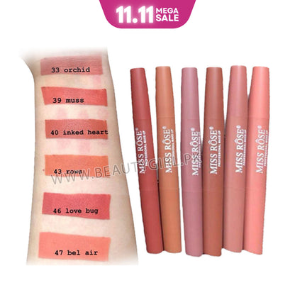 Miss rose 2in1 Lipsticks (Pack of 6)